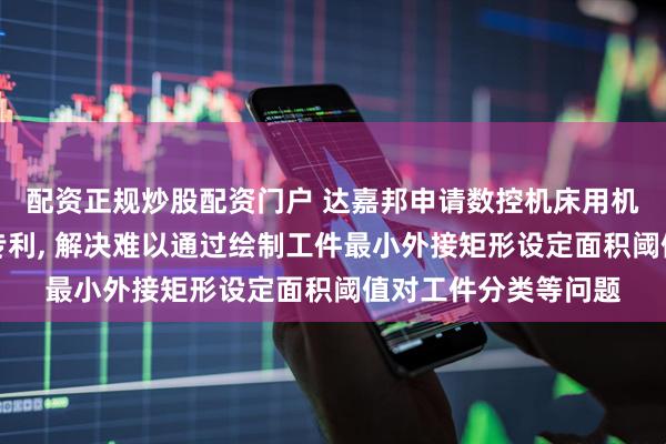 配资正规炒股配资门户 达嘉邦申请数控机床用机器人运动控制方法专利, 解决难以通过绘制工件最小外接矩形设定面积阈值对工件分类等问题